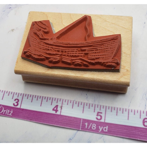 Lazy Days Fishing Great Impressions E312 Wood Mounted Rubber Stamp - Picture 6 of 7